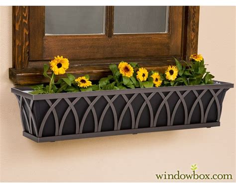 bronze metal window box|48 Inch Arch Decora Window Box with Bronze Galvanized Liner.